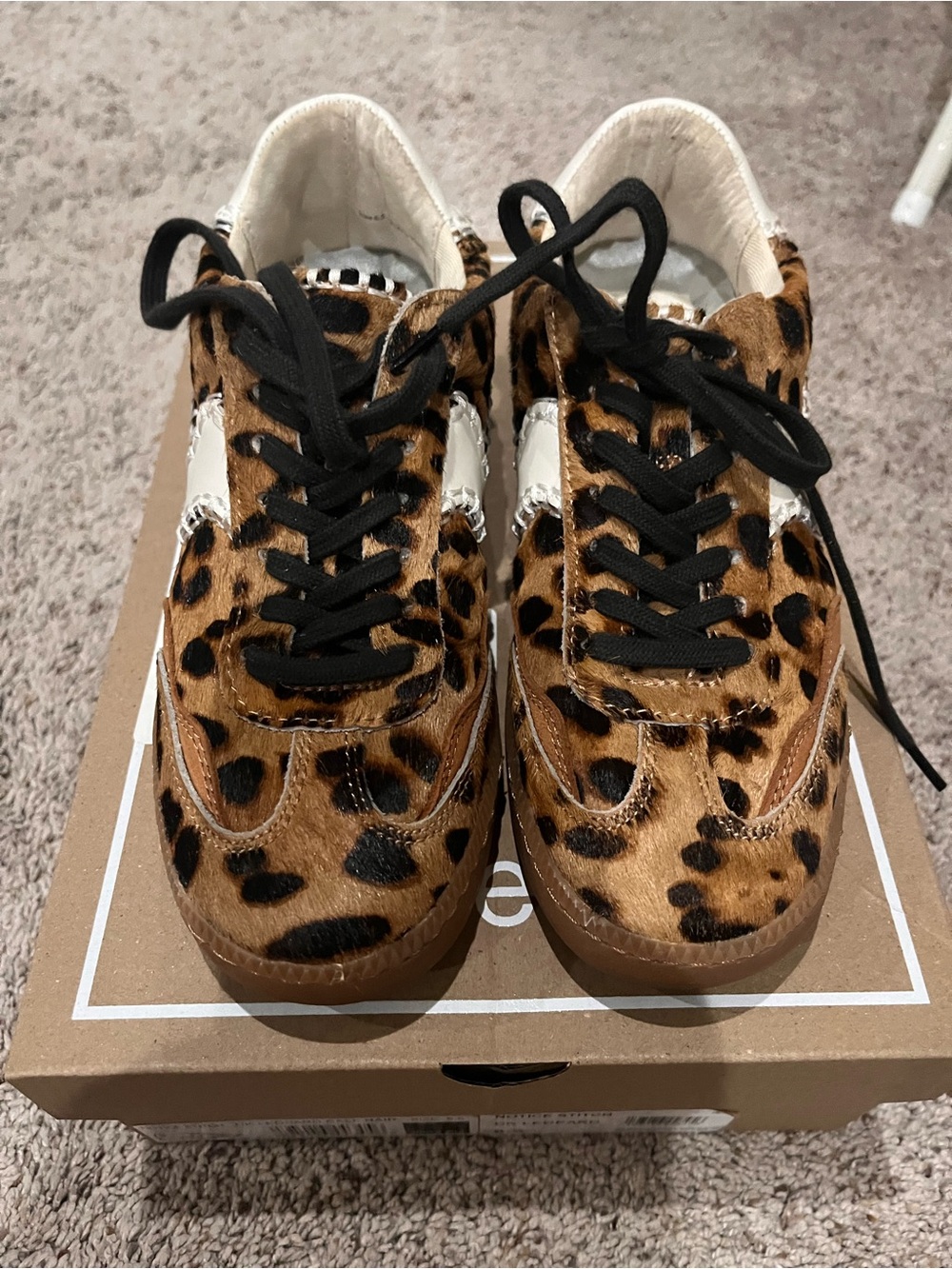 Dolce Vita Notice stitch calf hair sneaker sz 6.5 - Picture 2 of 5